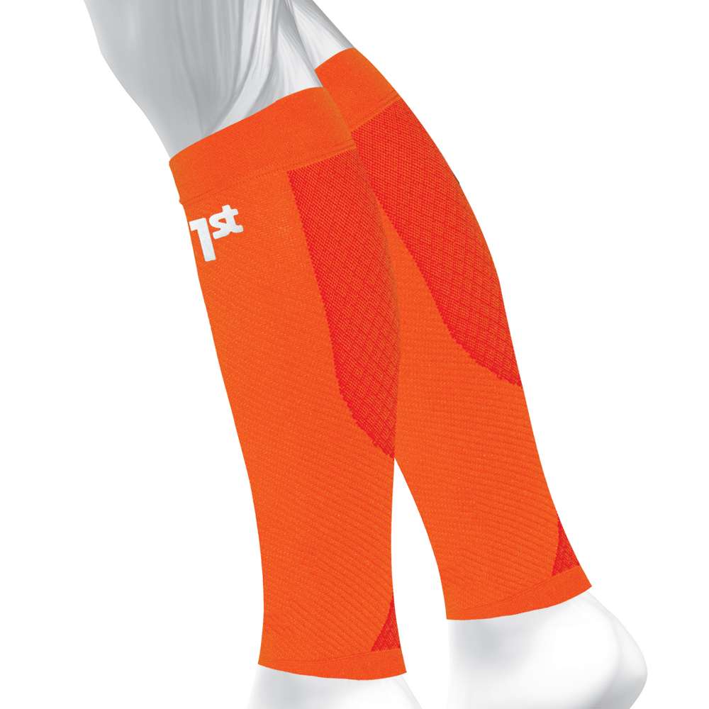 Sports Calf Compression Sleeve (CS6) - Orange - Image 2