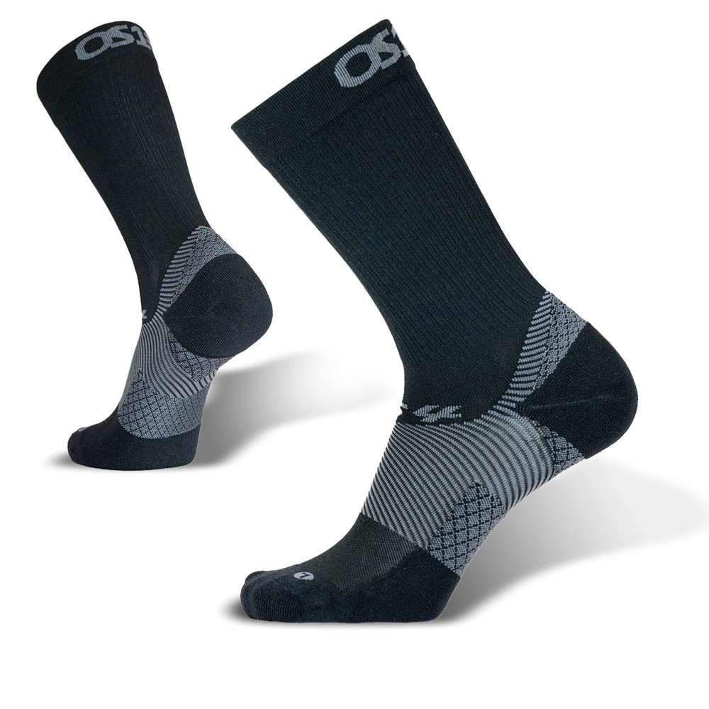 Crew Plantar Fasciitis Compression Sock (FS4) - Black - Image 2