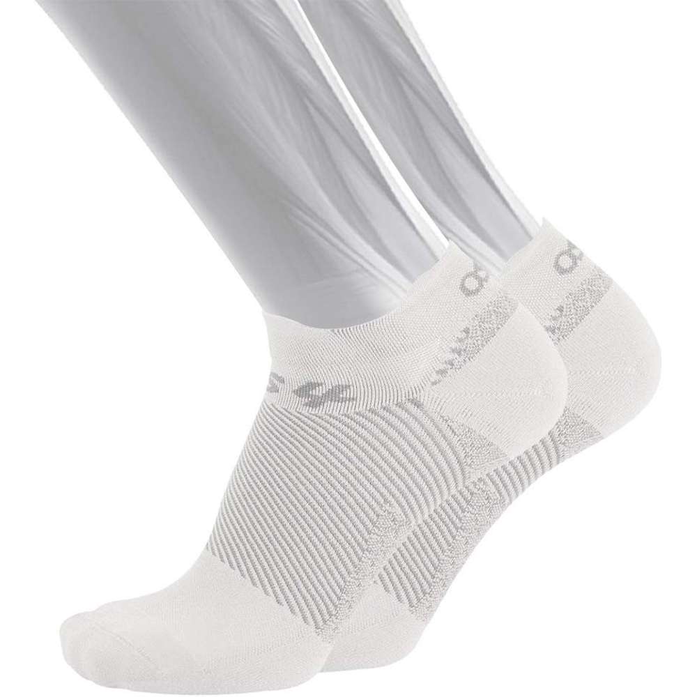 No Show Plantar Fasciitis Compression Socks (FS4) - White - Image 2