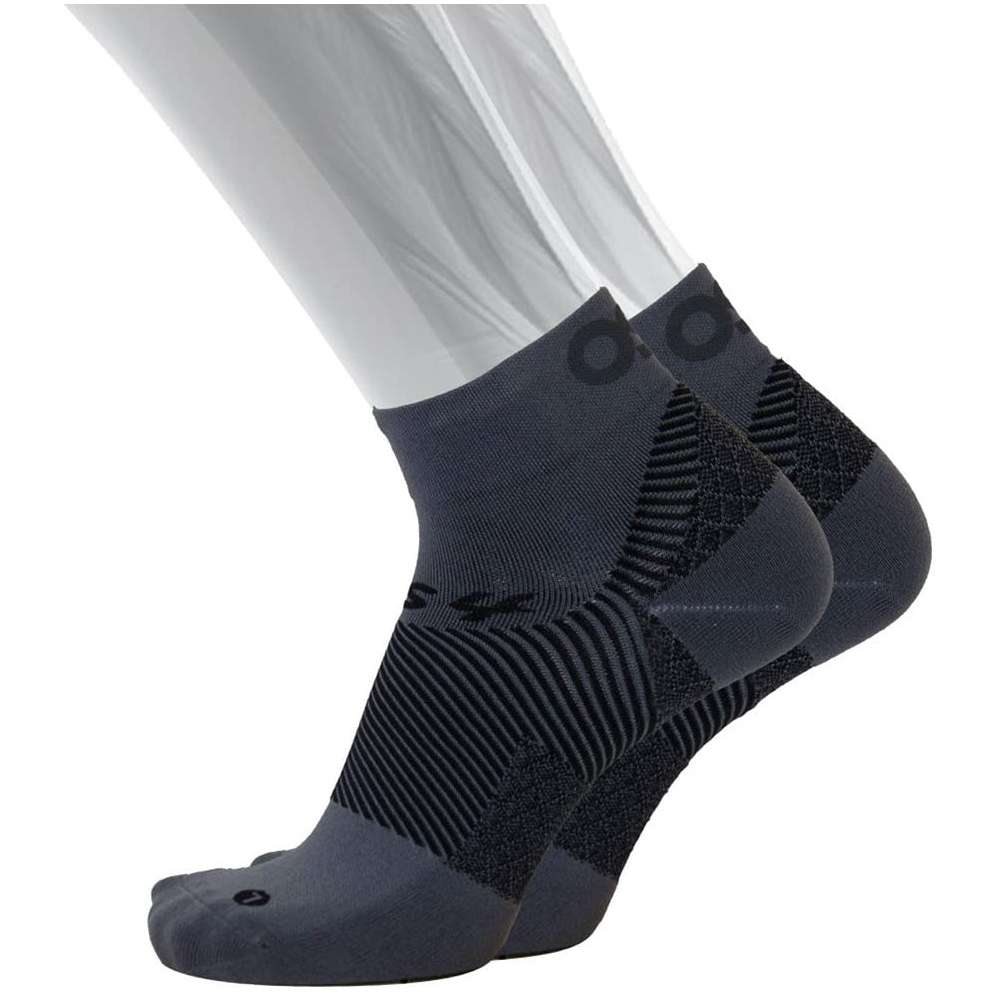Quarter Crew Plantar Fasciitis Compression Socks (FS4) - Grey - Image 2