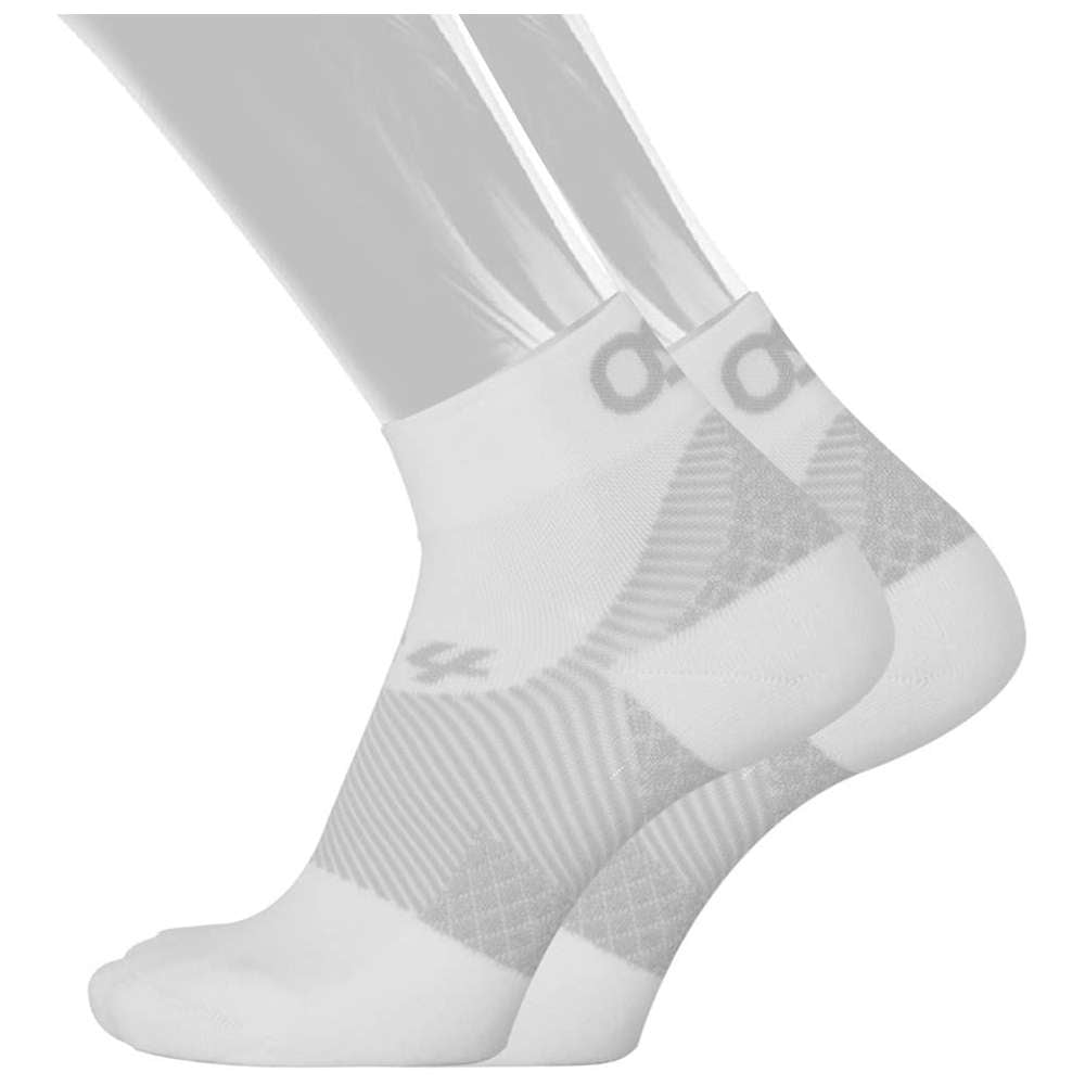 Quarter Crew Plantar Fasciitis Compression Socks (FS4) - White - Image 2