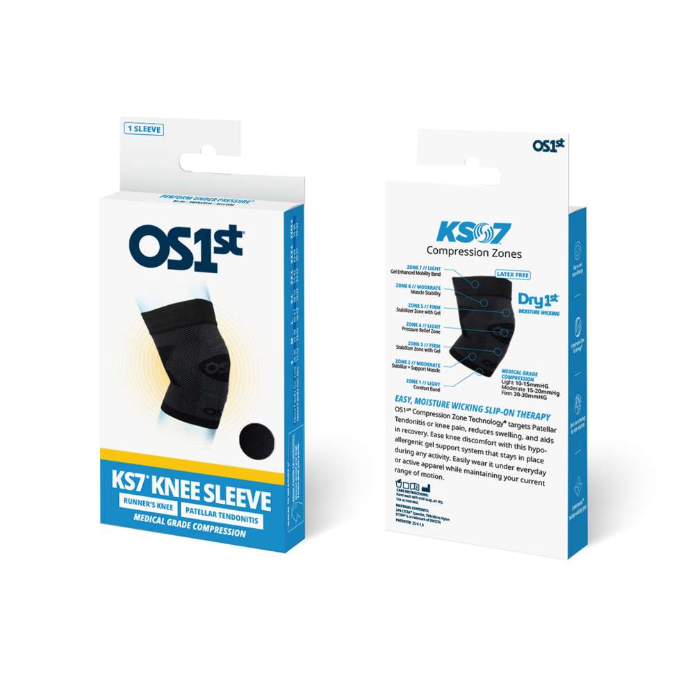 Knee Compression Sleeve Brace (KS7) - Black - Image 4
