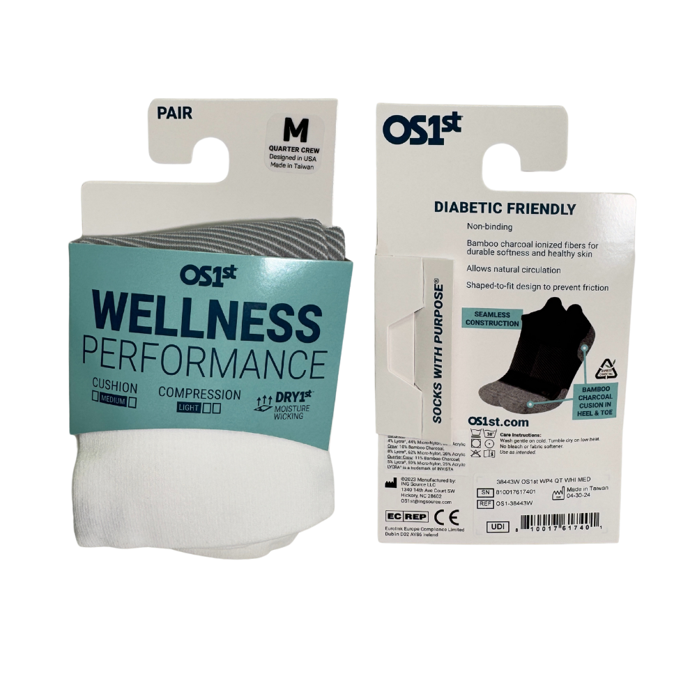 No Show Wellness Performance Sock (WP4) - White - Image 2