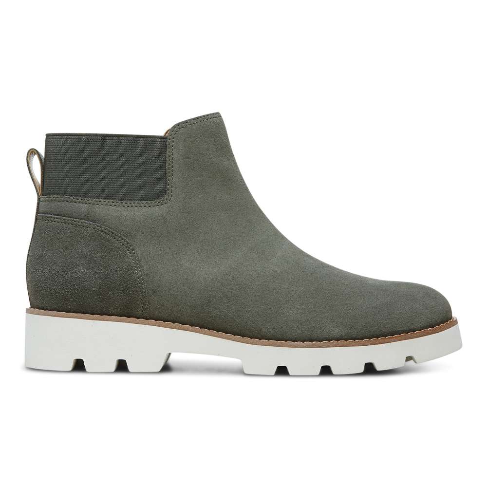 Brionie Chelsea Boot - Olive Suede - Image 2