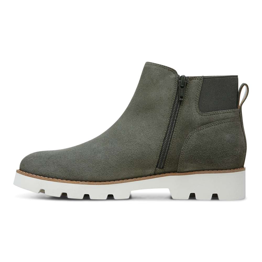 Brionie Chelsea Boot - Olive Suede - Image 3