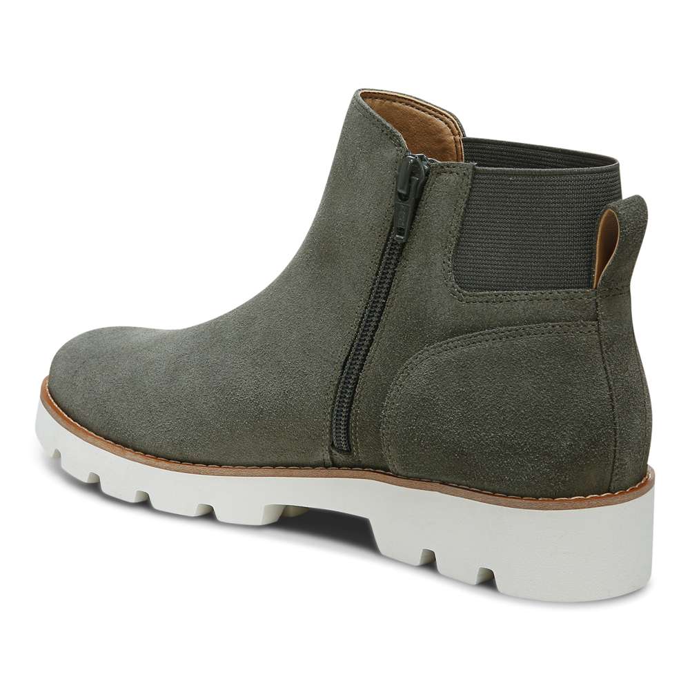 Brionie Chelsea Boot - Olive Suede - Image 6