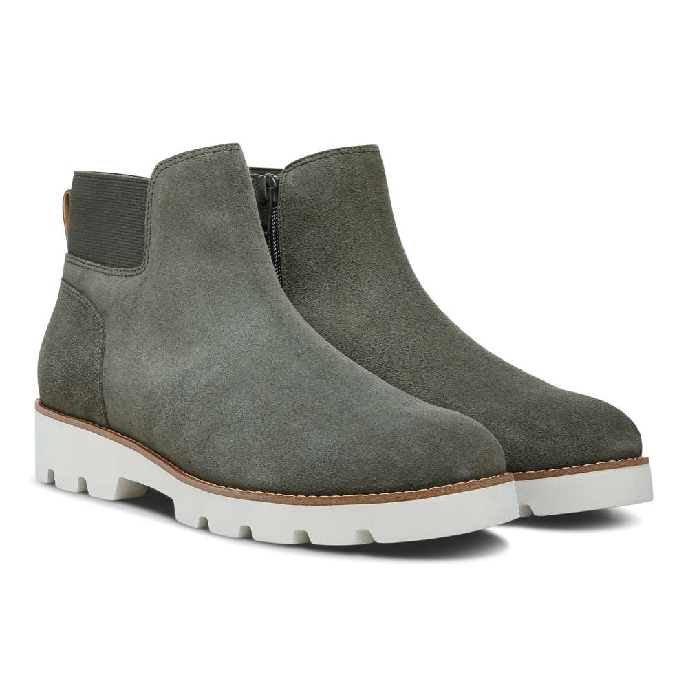 Brionie Chelsea Boot - Olive Suede - Image 7