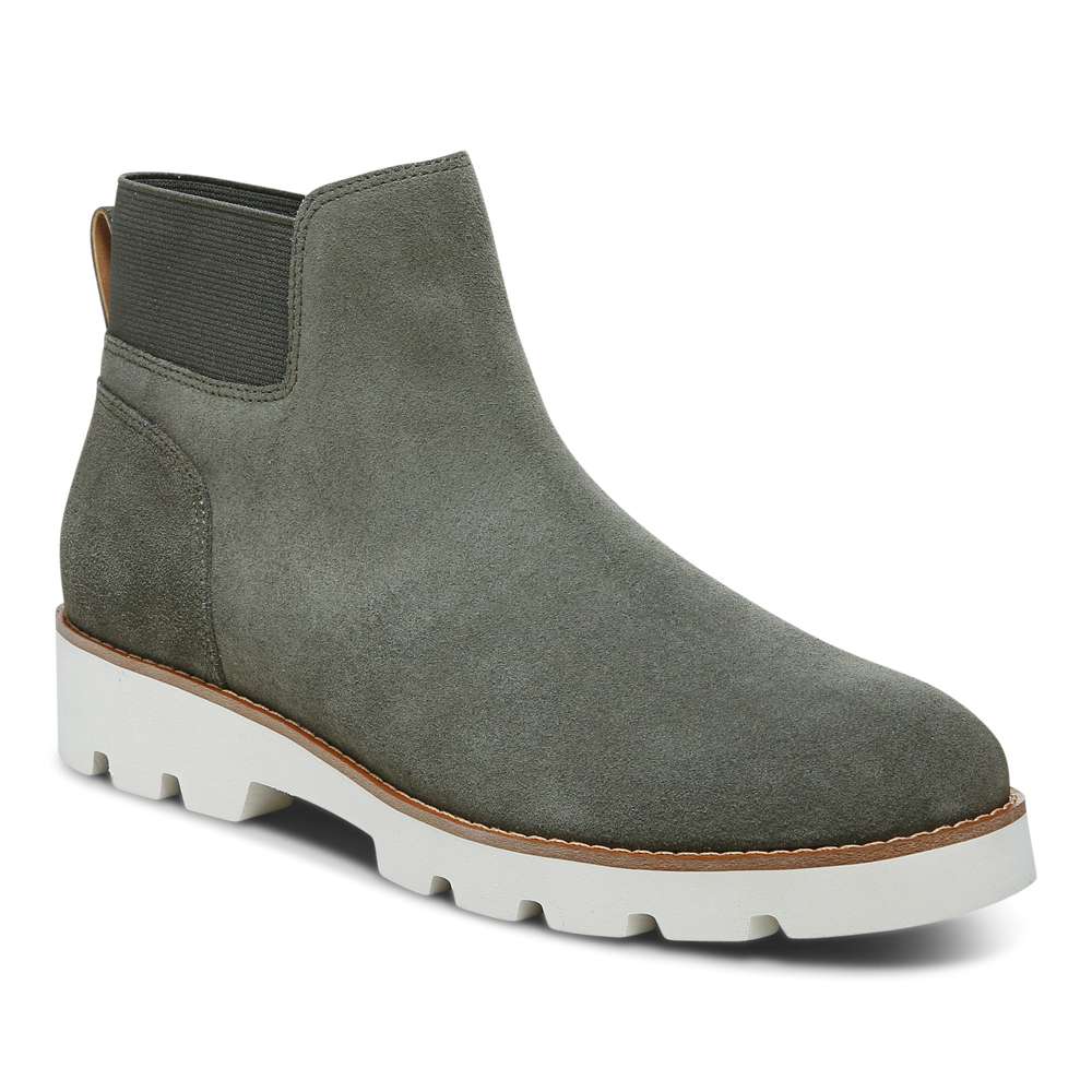 Brionie Chelsea Boot - Olive Suede - Image 9