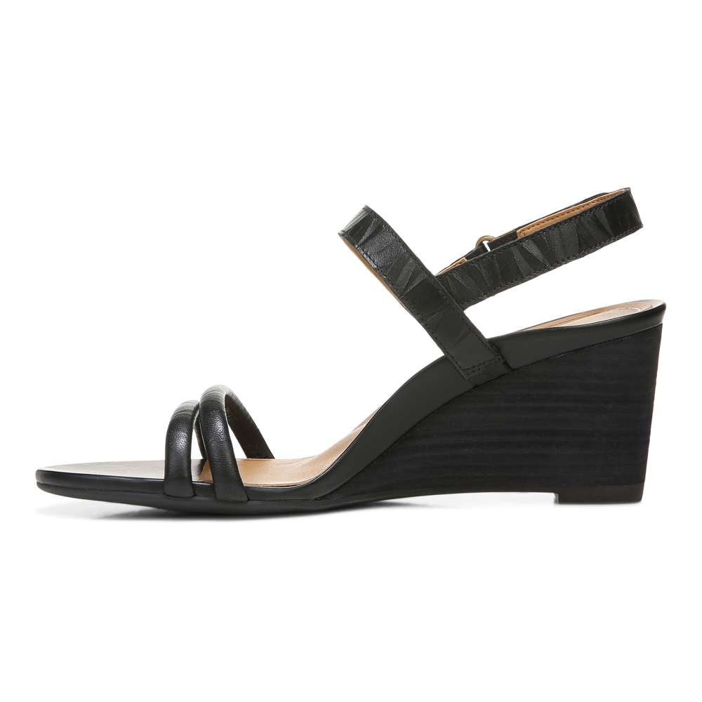 Emmy Wedge Sandal - Black - Image 3