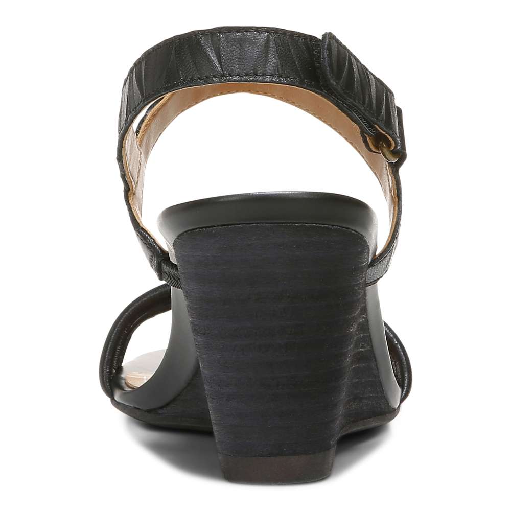Emmy Wedge Sandal - Black - Image 7