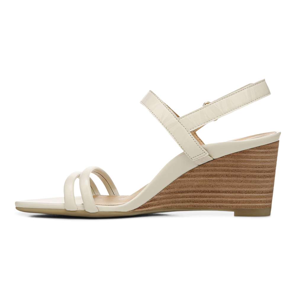 Emmy Wedge Sandal - Cream - Image 3