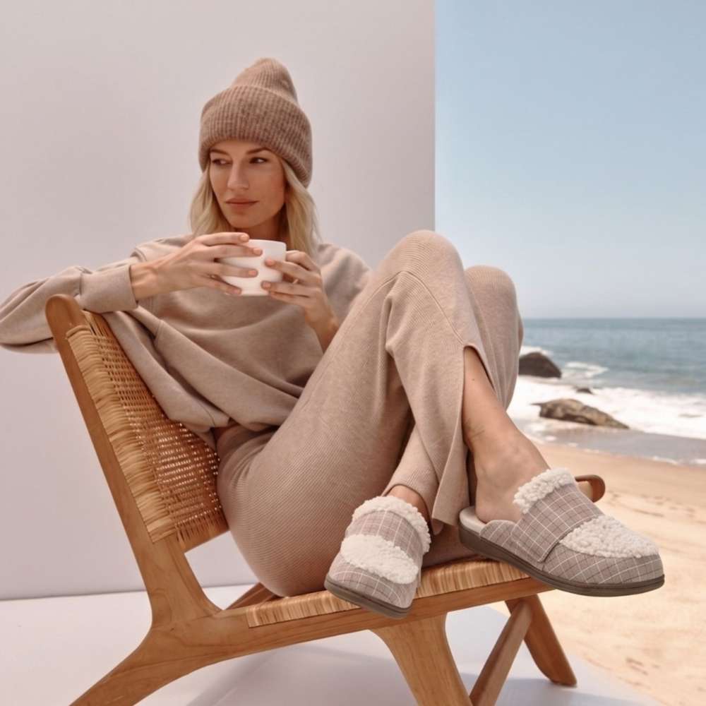 Gemma II Slipper - Plaid Cream - Image 6
