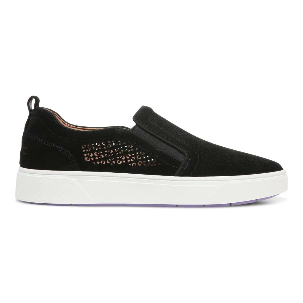Kimmie Perf Slip-On Sneaker - Black Suede - Image 2