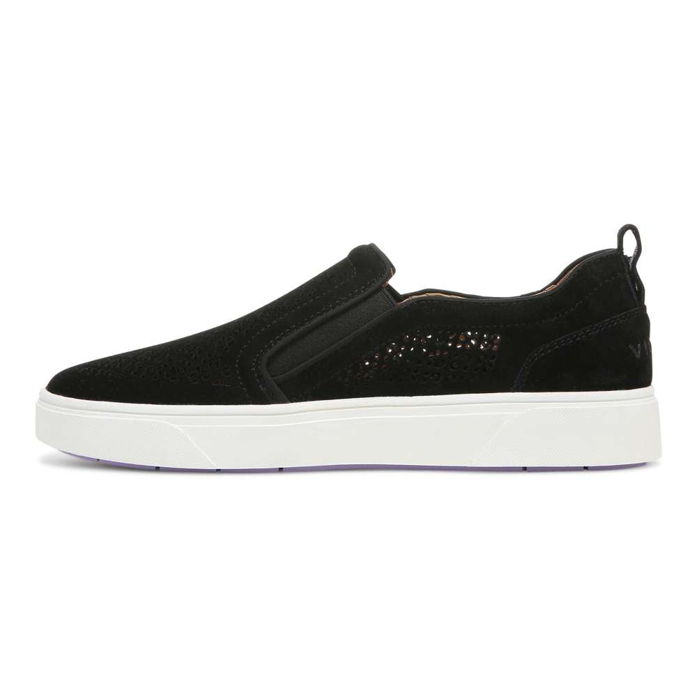 Kimmie Perf Slip-On Sneaker - Black Suede - Image 3
