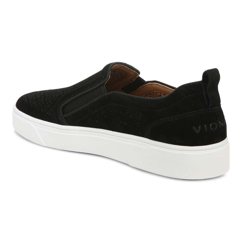 Kimmie Perf Slip-On Sneaker - Black Suede - Image 6