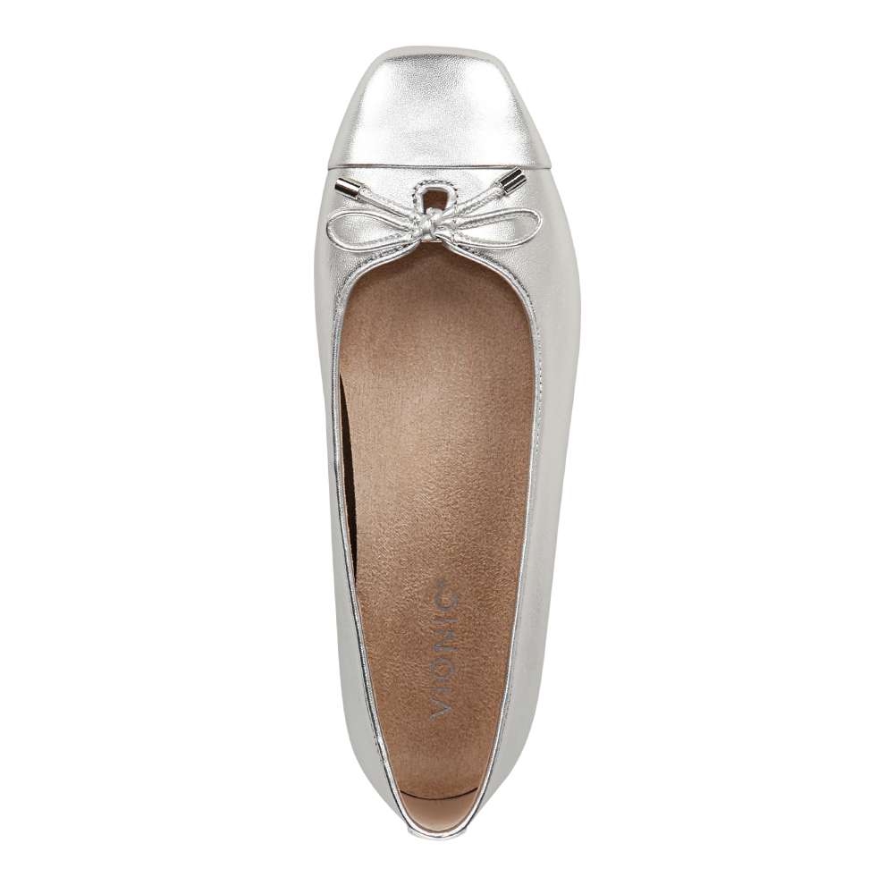 Klara Ballet Flat - Silver Leather - Image 4