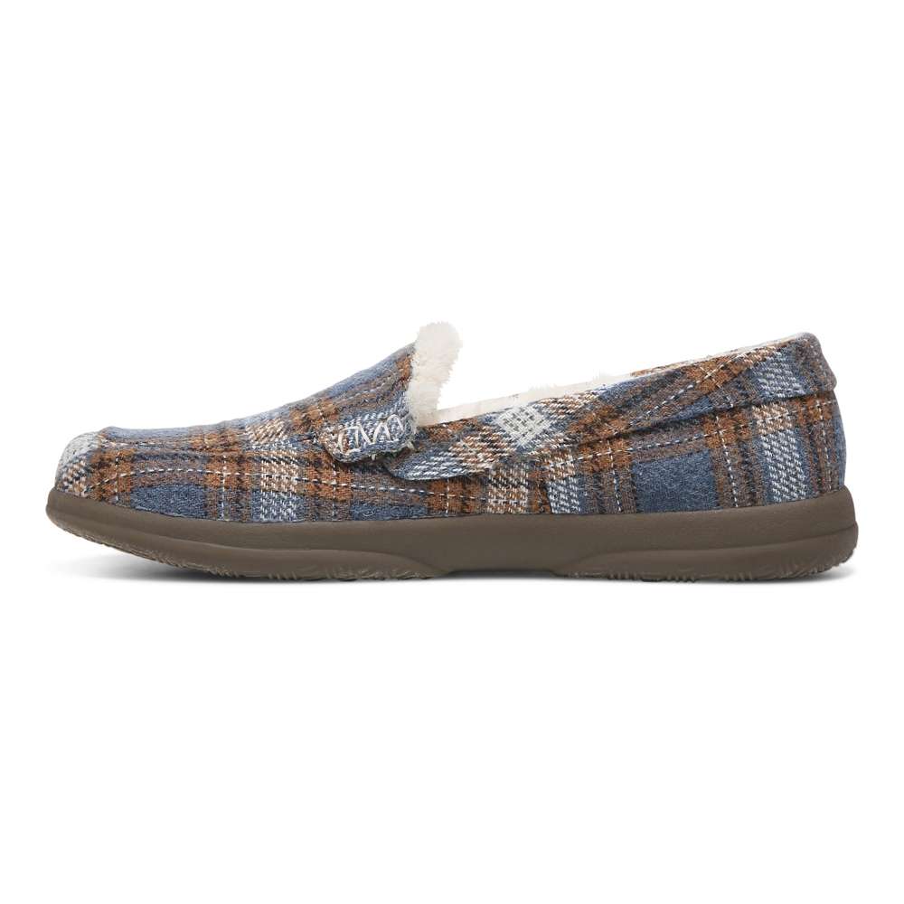 Lynez Slipper - Blue Plaid - Image 3