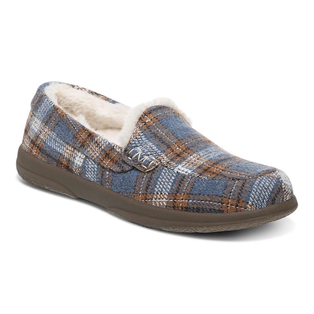 Lynez Slipper - Blue Plaid - Image 15