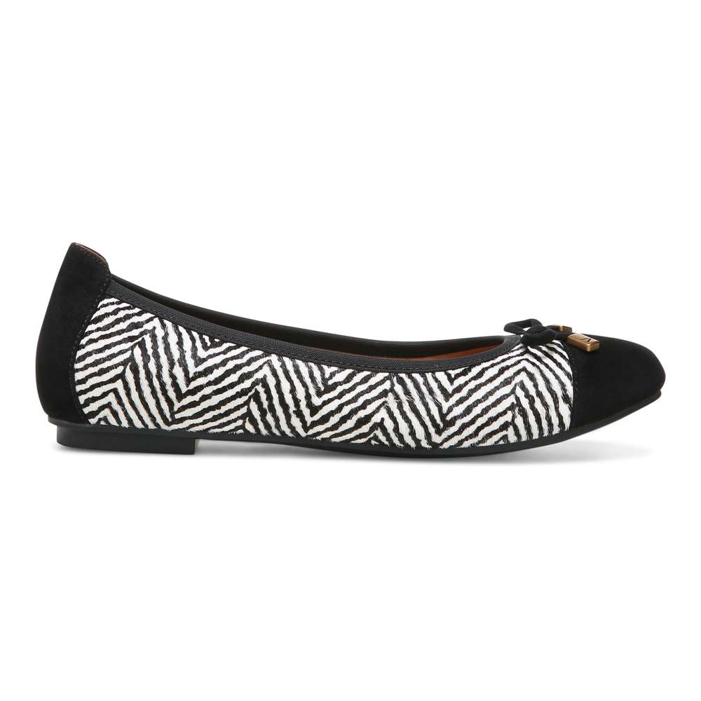 Minna Ballet Flat - Black/White - Image 2