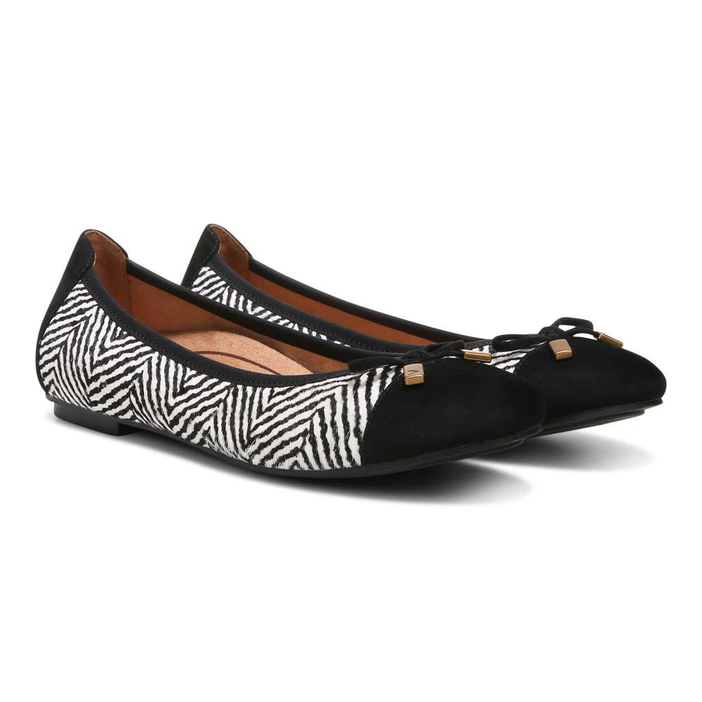 Minna Ballet Flat - Black/White - Image 7