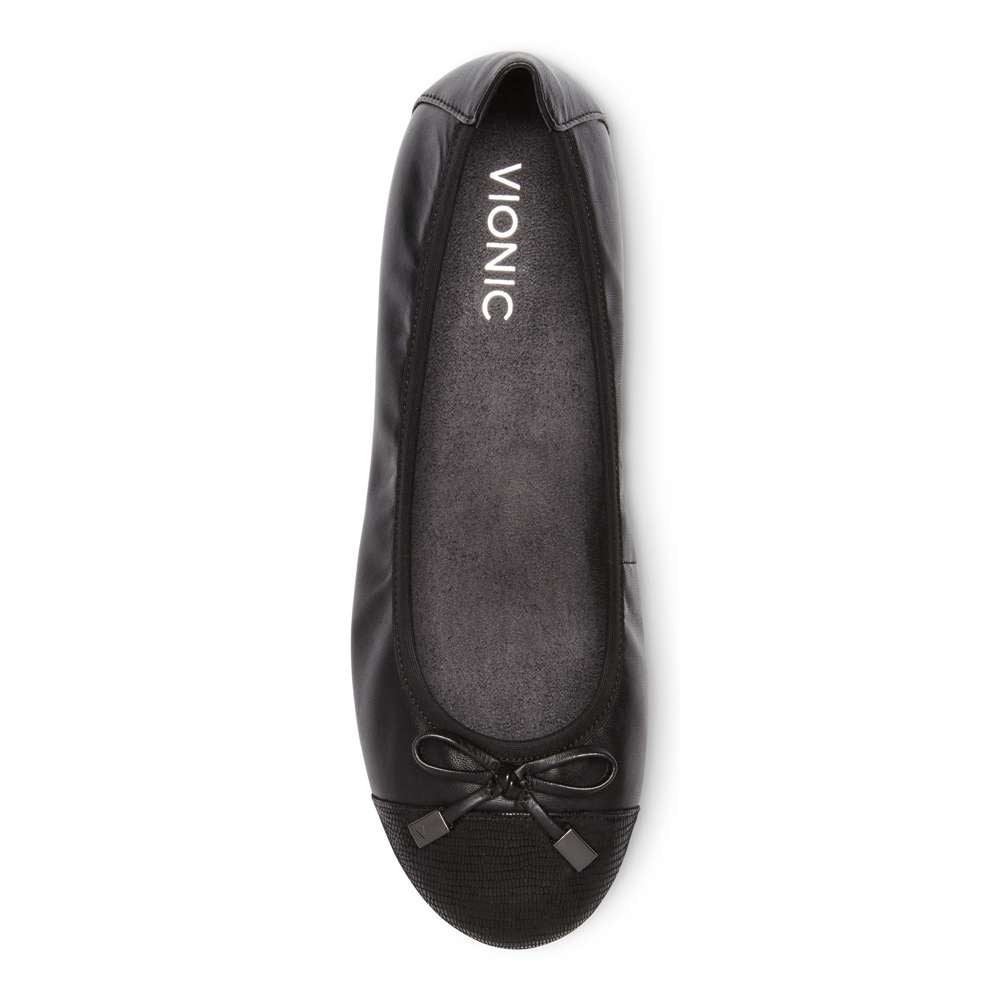 Minna Ballet Flat Classic - Black Lizard - Image 4