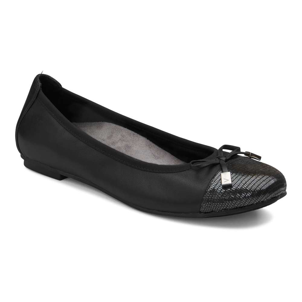 Minna Ballet Flat Classic - Black Lizard - Image 9