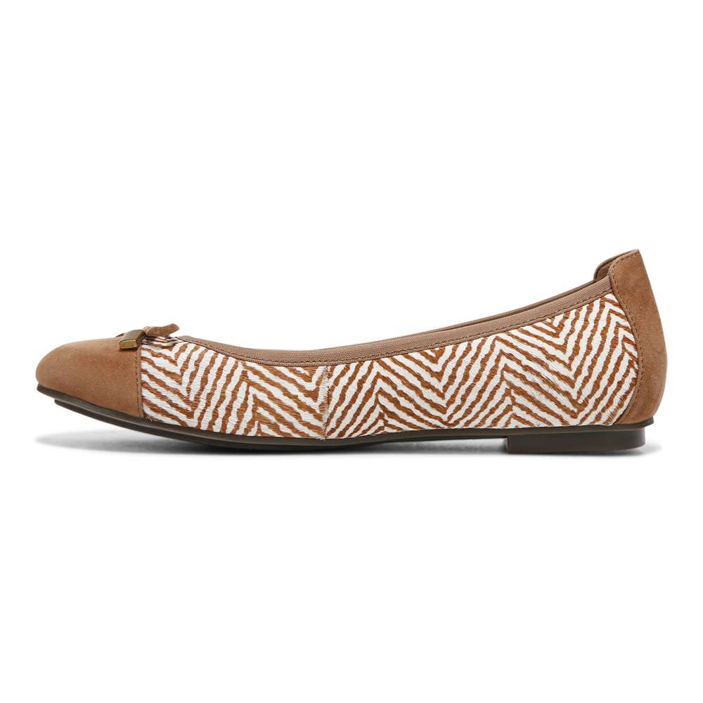 Minna Ballet Flat - Toffee/Cream - Image 3