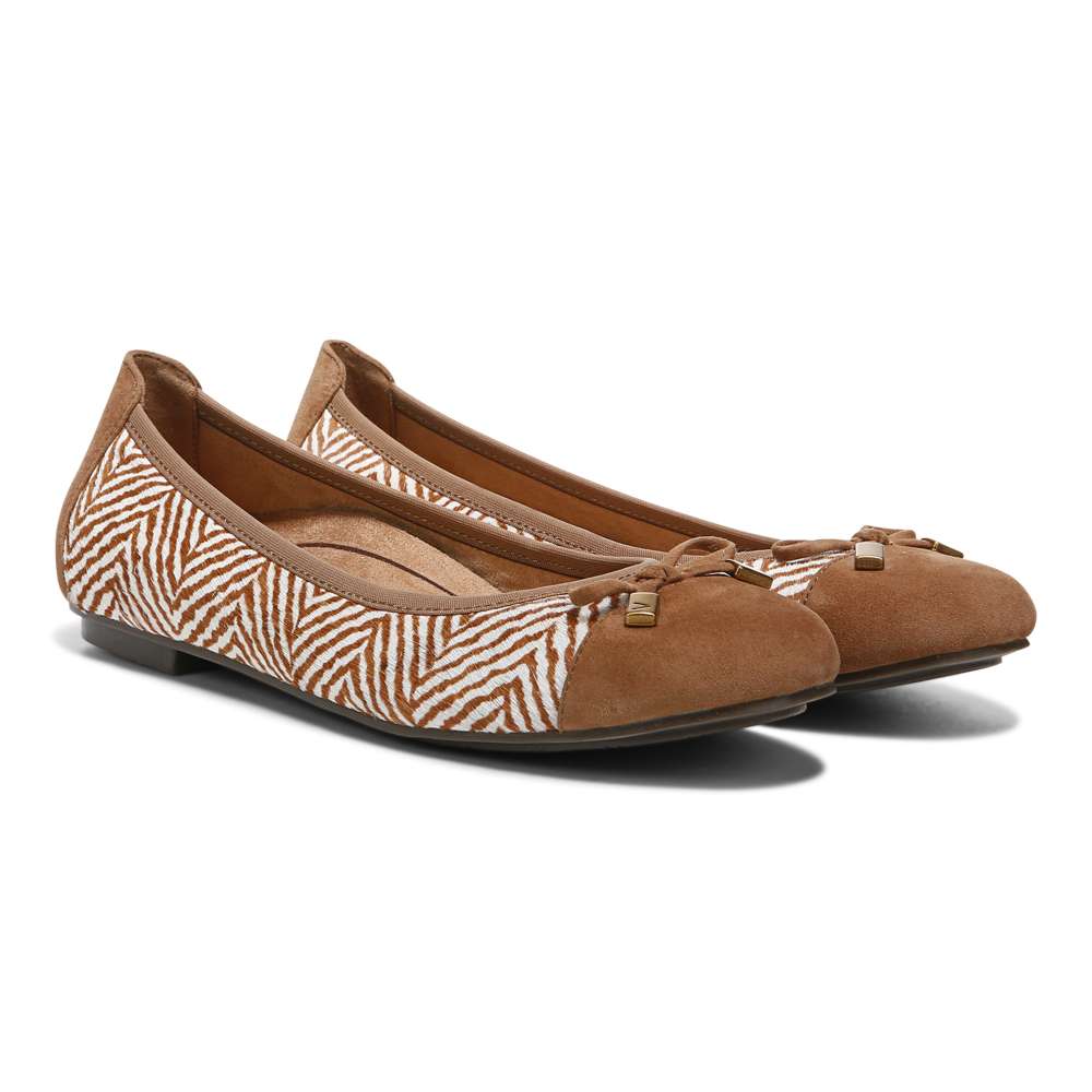 Minna Ballet Flat - Toffee/Cream - Image 7