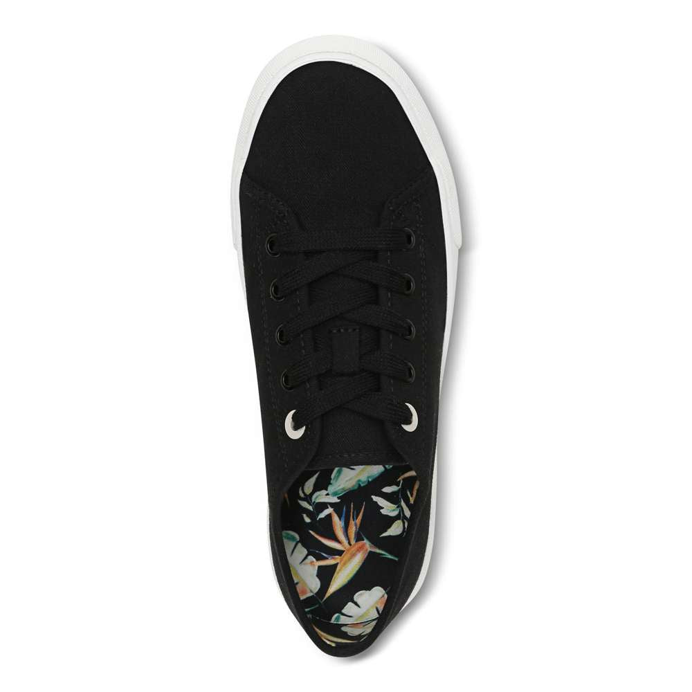 Oasis Lace-Up Casual Sneaker - Black Canvas - Image 4