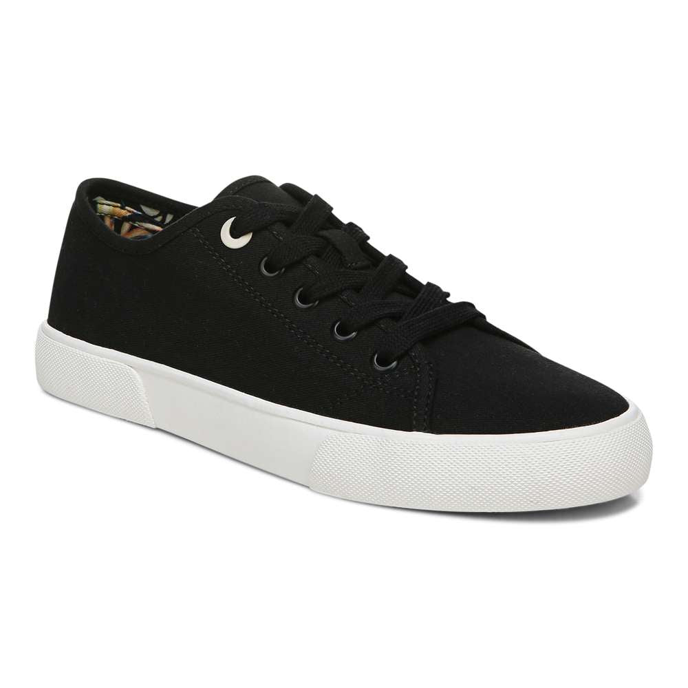 Oasis Lace-Up Casual Sneaker - Black Canvas - Image 8