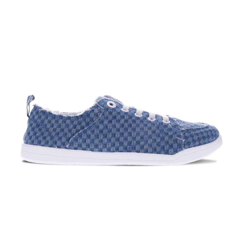 Pismo Casual Sneaker - Blue Checkered Denim - Image 2