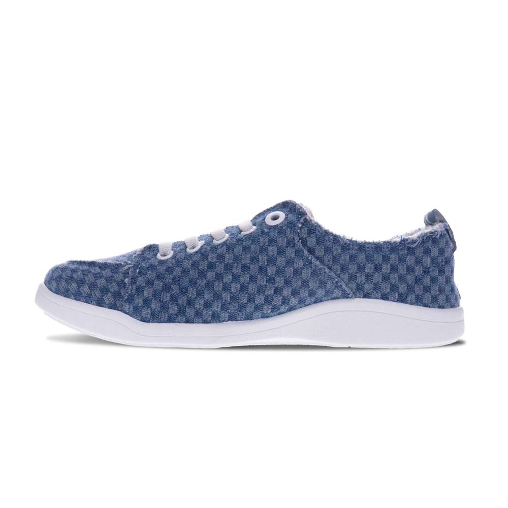 Pismo Casual Sneaker - Blue Checkered Denim - Image 3