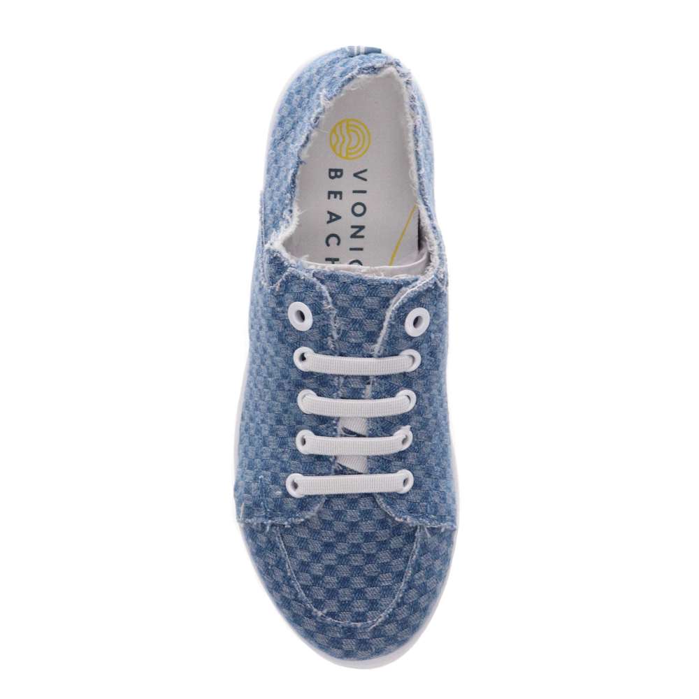 Pismo Casual Sneaker - Blue Checkered Denim - Image 4