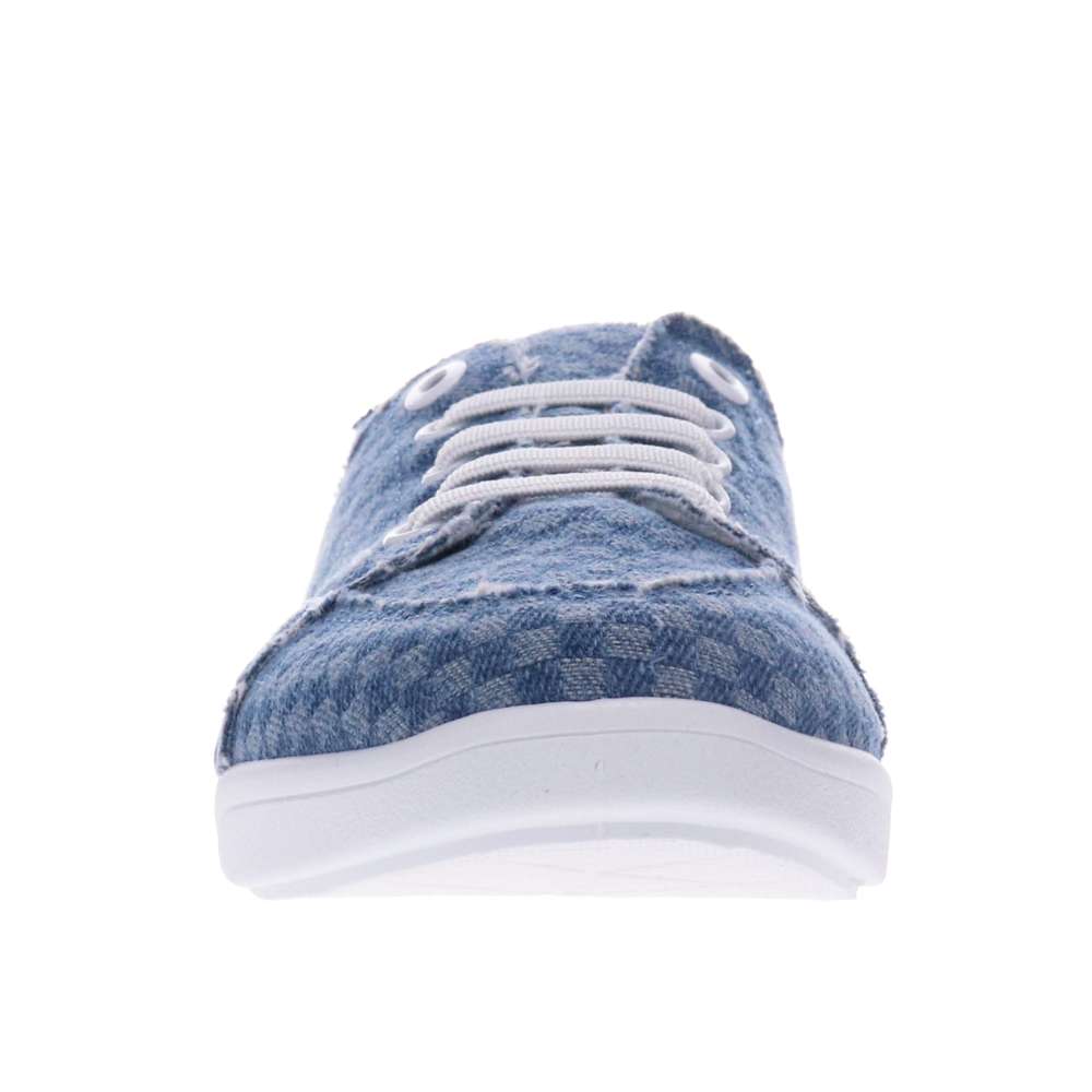 Pismo Casual Sneaker - Blue Checkered Denim - Image 5
