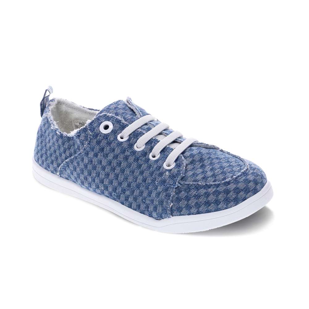 Pismo Casual Sneaker - Blue Checkered Denim - Image 8