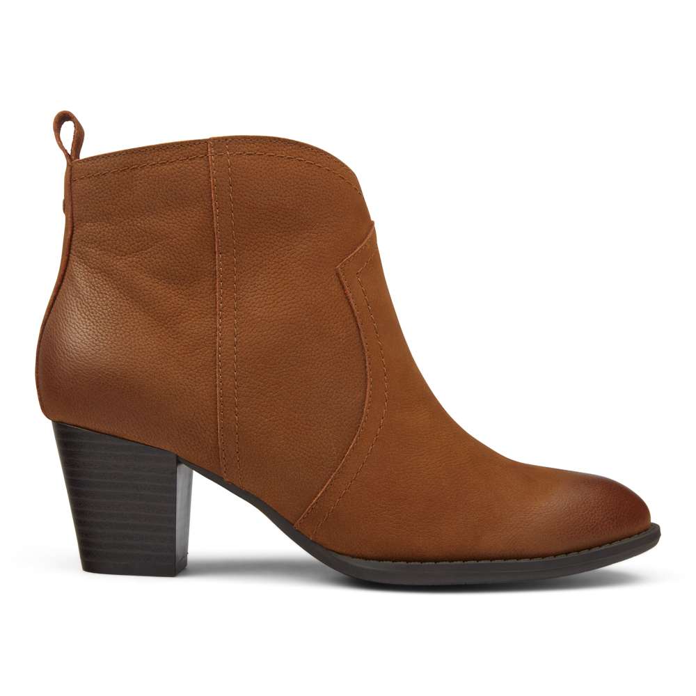 Raina Heeled Ankle Boot - Brown - Image 2