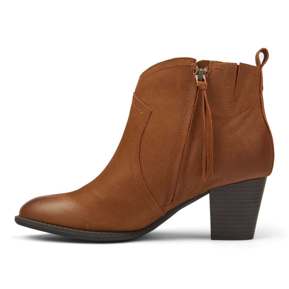 Raina Heeled Ankle Boot - Brown - Image 3