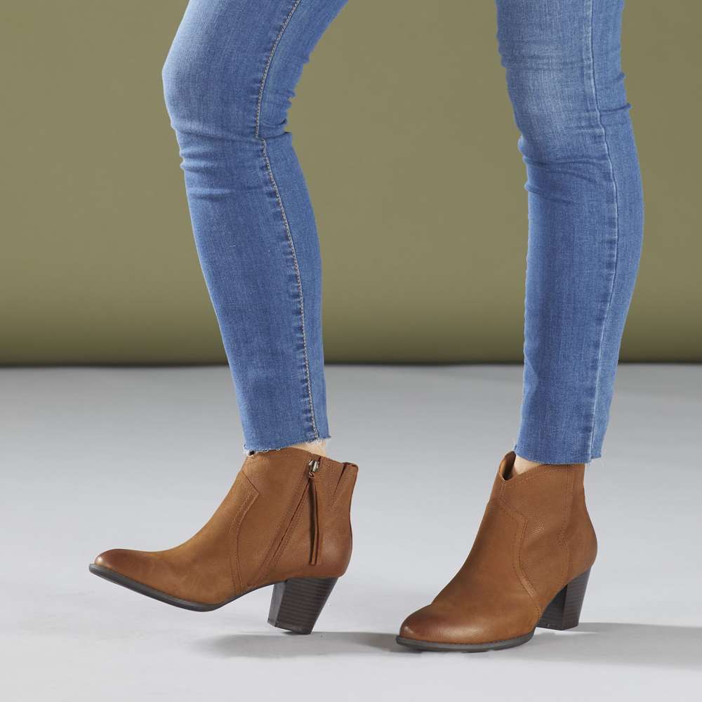 Raina Heeled Ankle Boot - Brown - Image 6