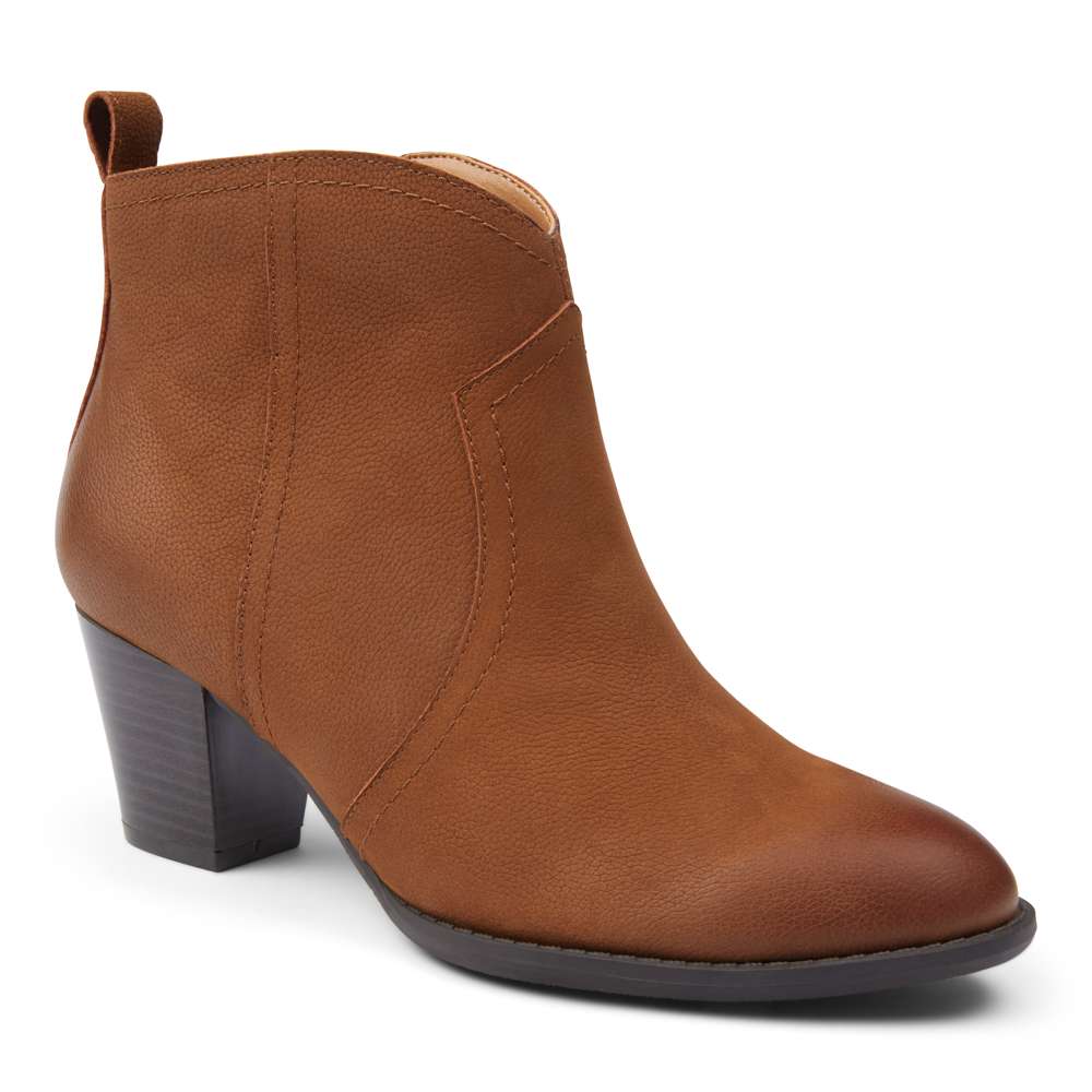 Raina Heeled Ankle Boot - Brown - Image 9