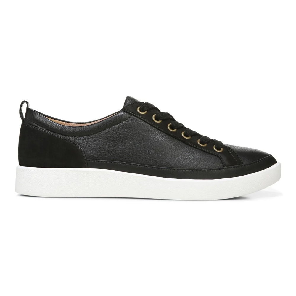 Winny Lace-Up Casual Sneaker - Black Leather Nubuck - Image 2