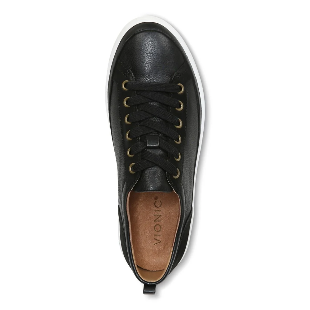 Winny Lace-Up Casual Sneaker - Black Leather Nubuck - Image 3
