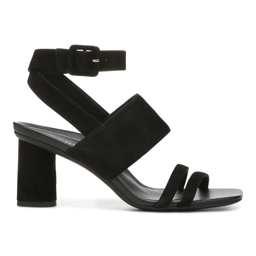 Yasmin Heeled Sandal - Black Suede - Image 2
