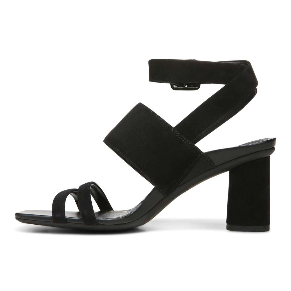 Yasmin Heeled Sandal - Black Suede - Image 3