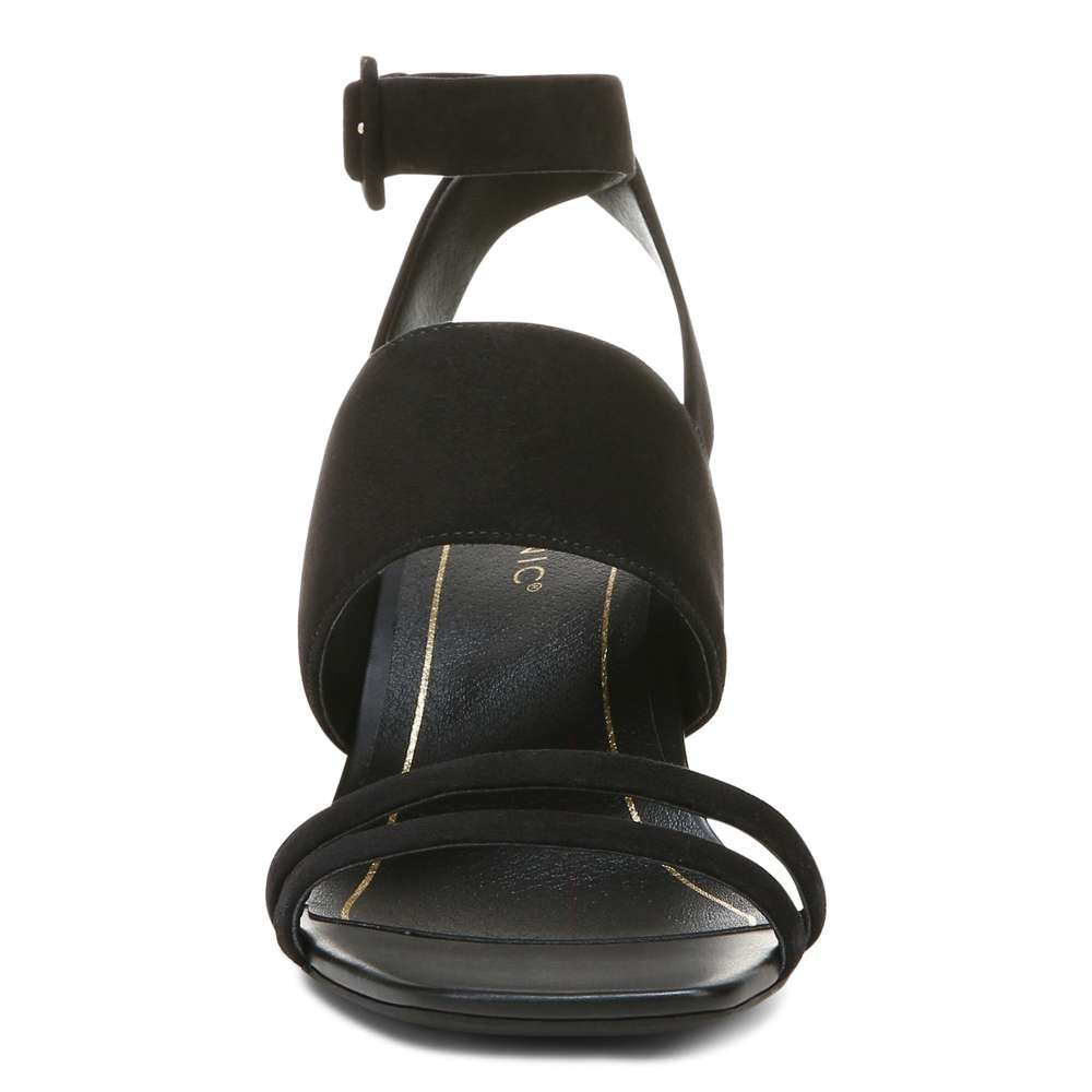 Yasmin Heeled Sandal - Black Suede - Image 5