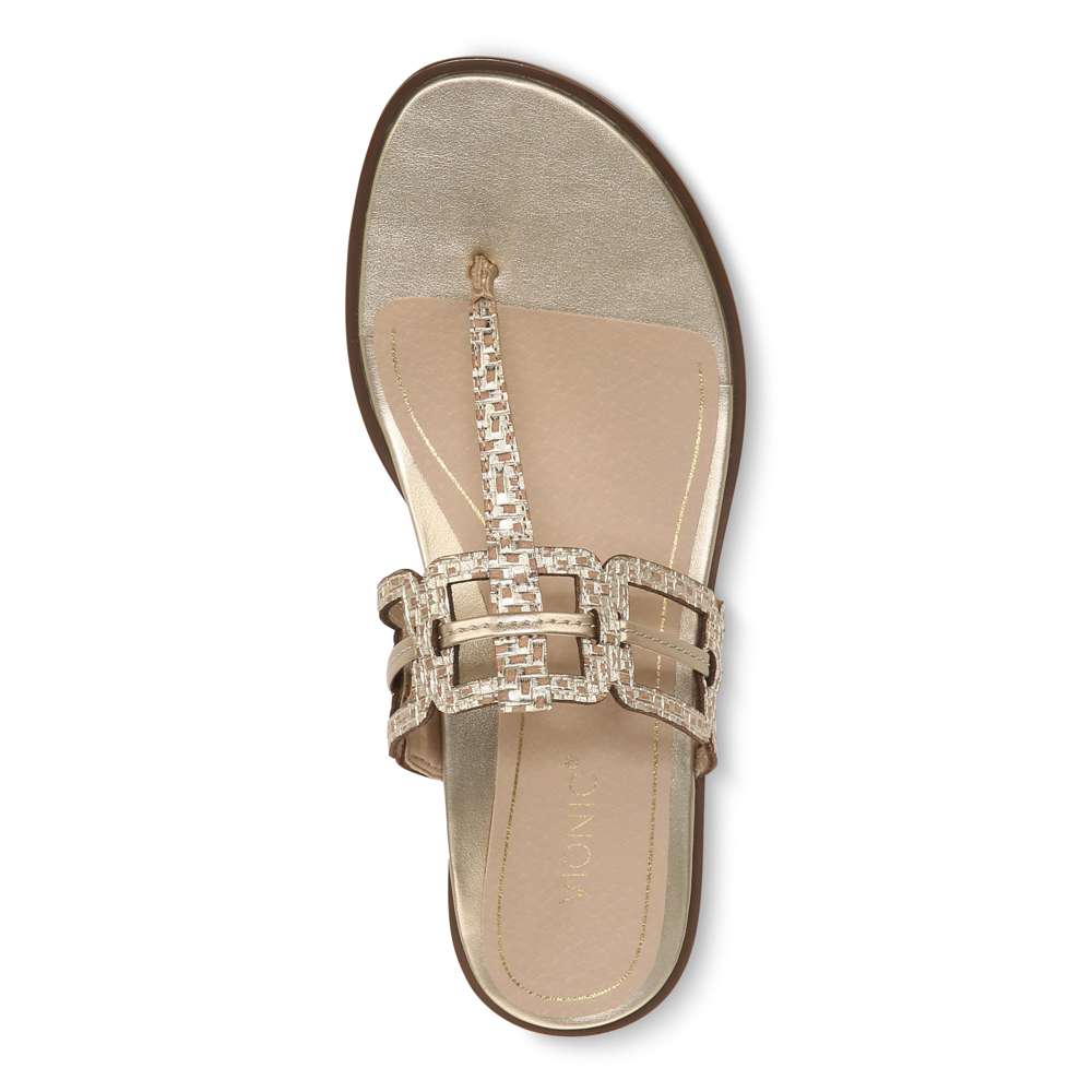 Alvana Toe Post Sandal - Gold - Image 4