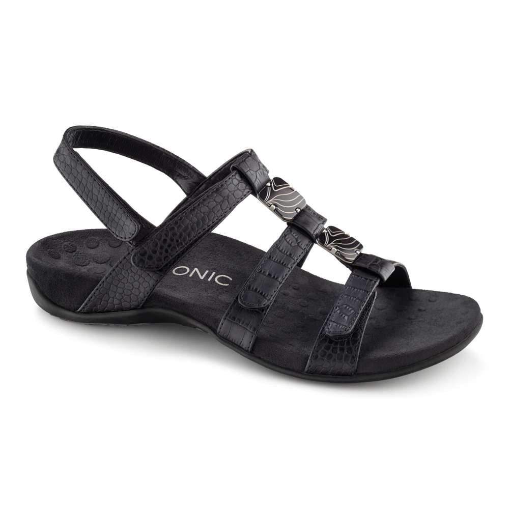 Amber Adjustable Sandal - Black - Image 7
