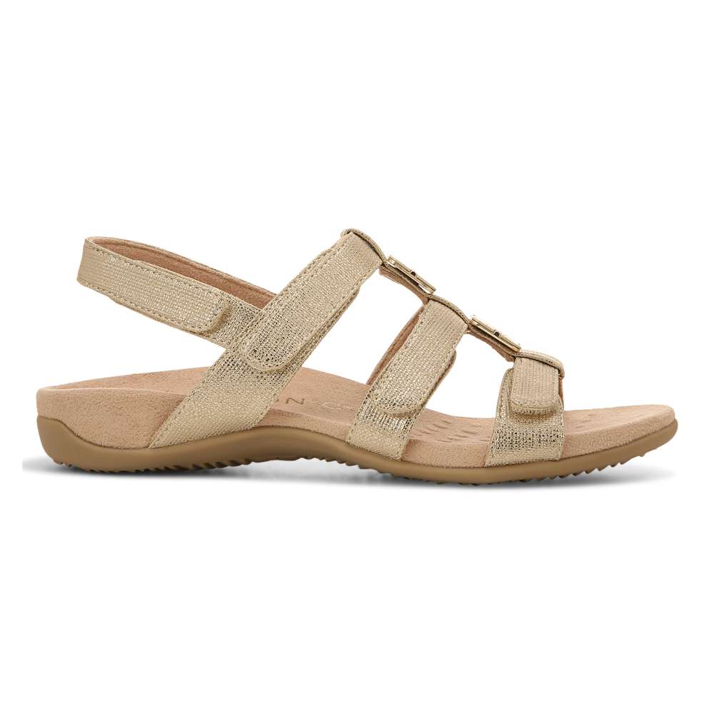 Amber Adjustable Sandal - Gold Metallic - Image 2