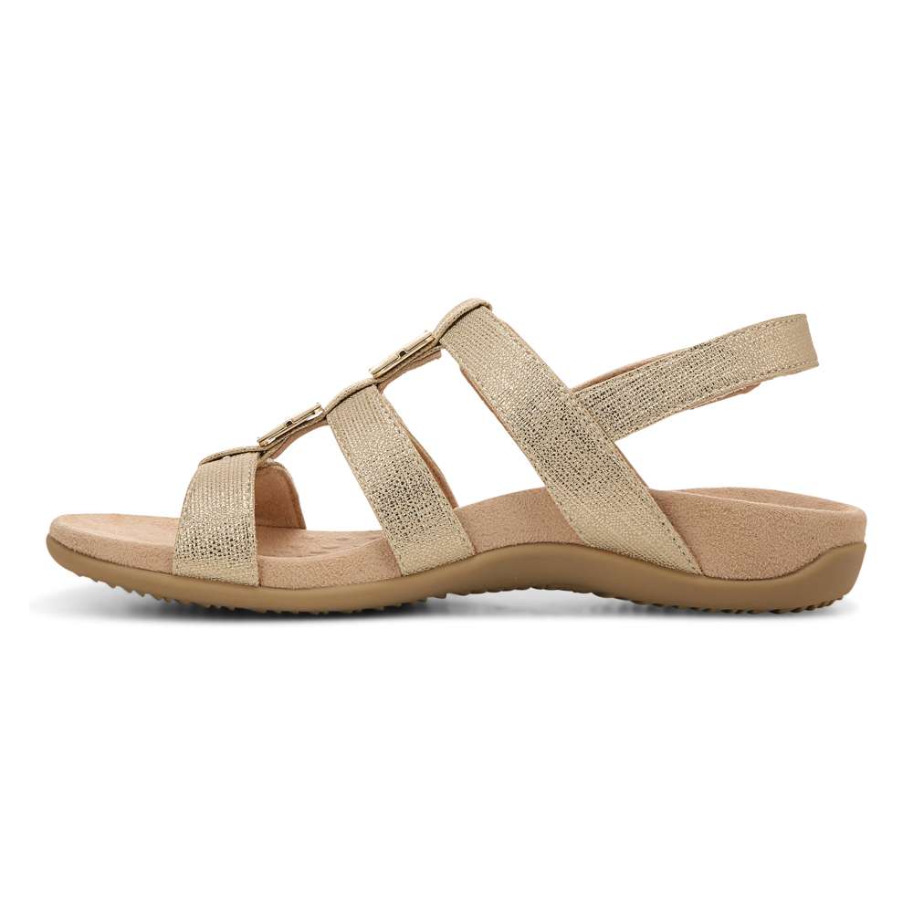 Amber Adjustable Sandal - Gold Metallic - Image 3