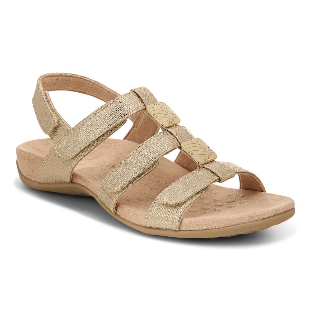 Amber Adjustable Sandal - Gold Metallic - Image 12