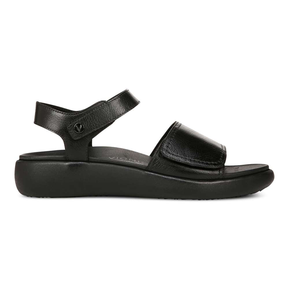 Awaken Recovery Sandal - Black Leather - Image 2
